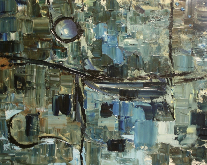 Red Die Number 5 by artist Darin Wood